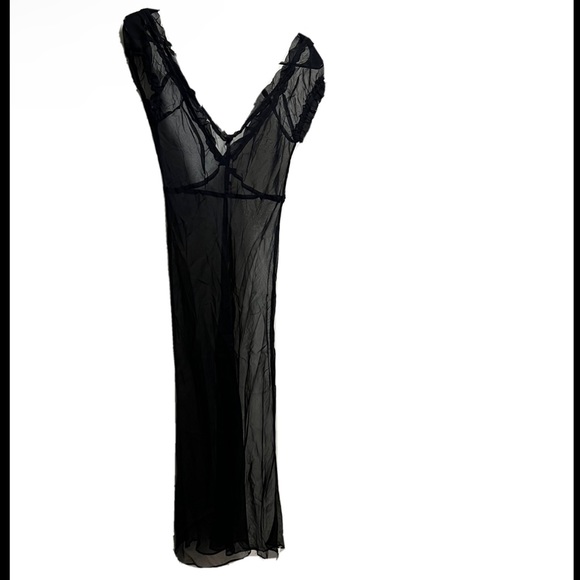 🚫SOLD🚫 Vintage Betsey Johnson Sheer Mesh Milkmaid Dress - Picture 4 of 5